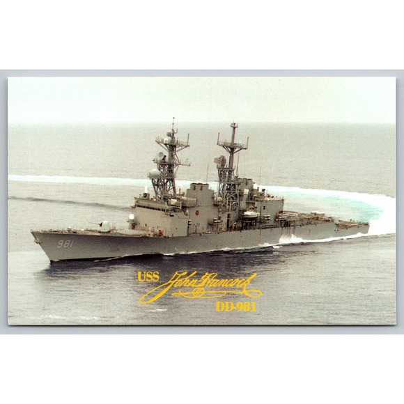 Atlantic Fleet Sales Other - USS John Hancock DD-981 Spruance Class Destroyer US Navy Postcard Atlantic Fleet